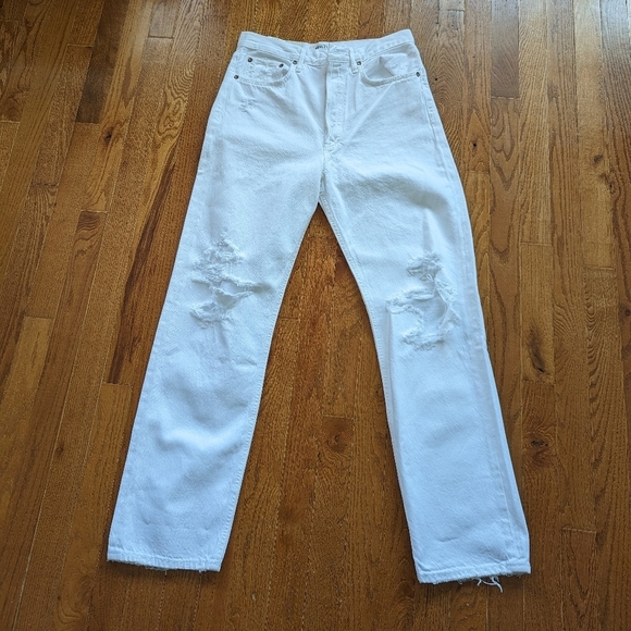 AGOLDE white 90s mid rise loose fit jeans denim 26 - Picture 2 of 14